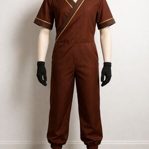 Avatar Zuko The Last Airbender Brown Top with Gold Piping